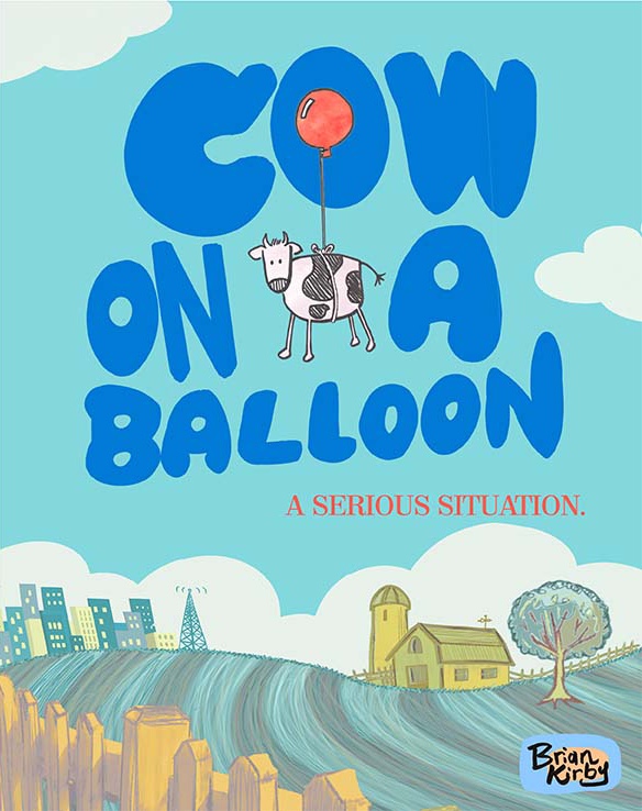 Cow on a balloon