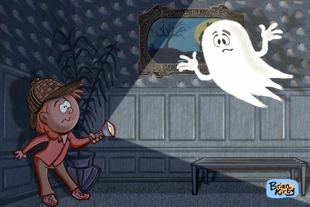 Detective girl meets friendly ghost